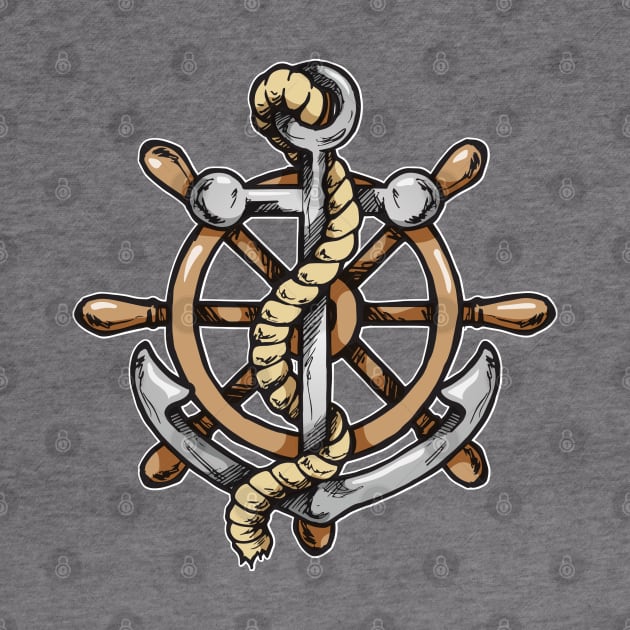 Anchor and Wheel by Laughin' Bones